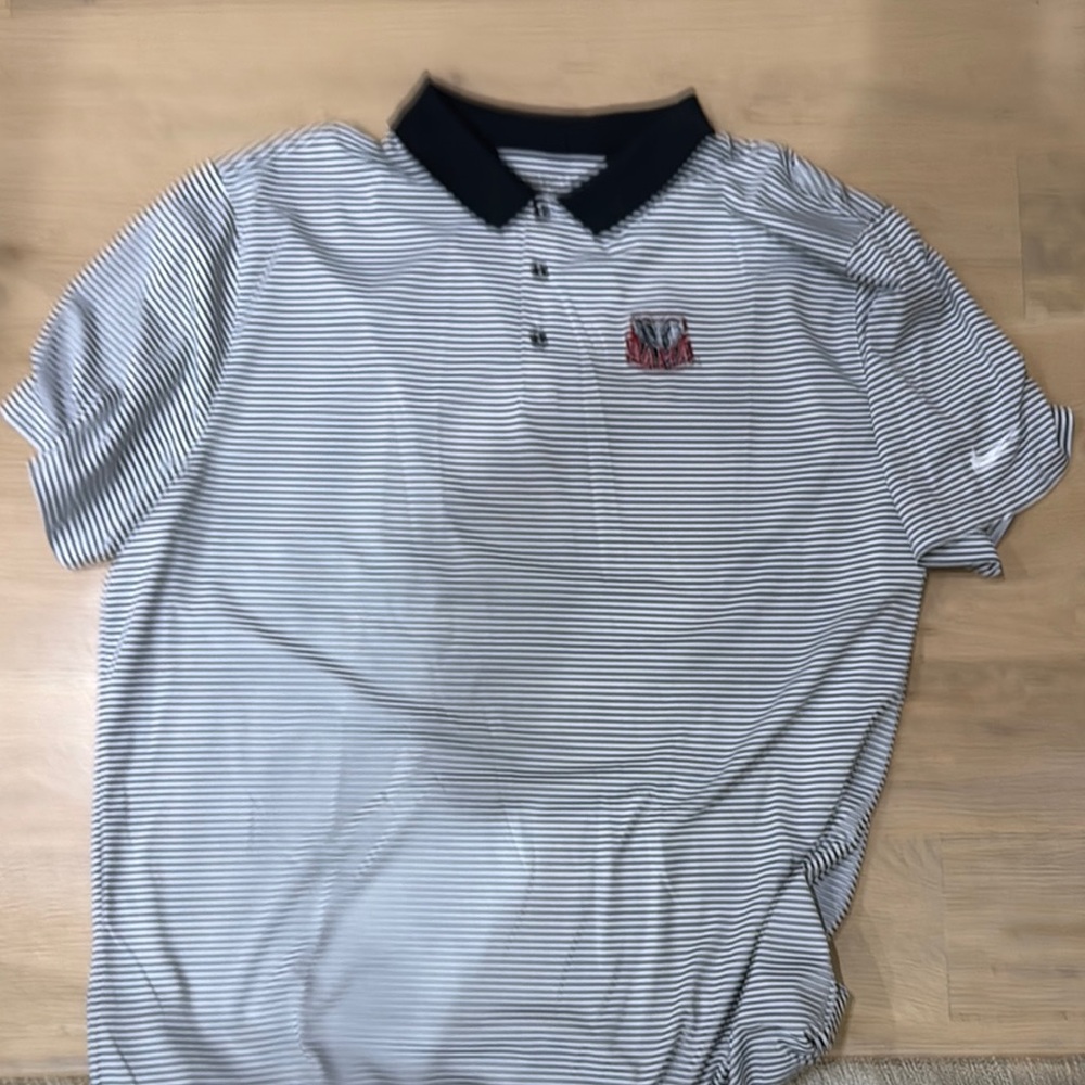 Men's Striped Polo Shirt - Black and White
